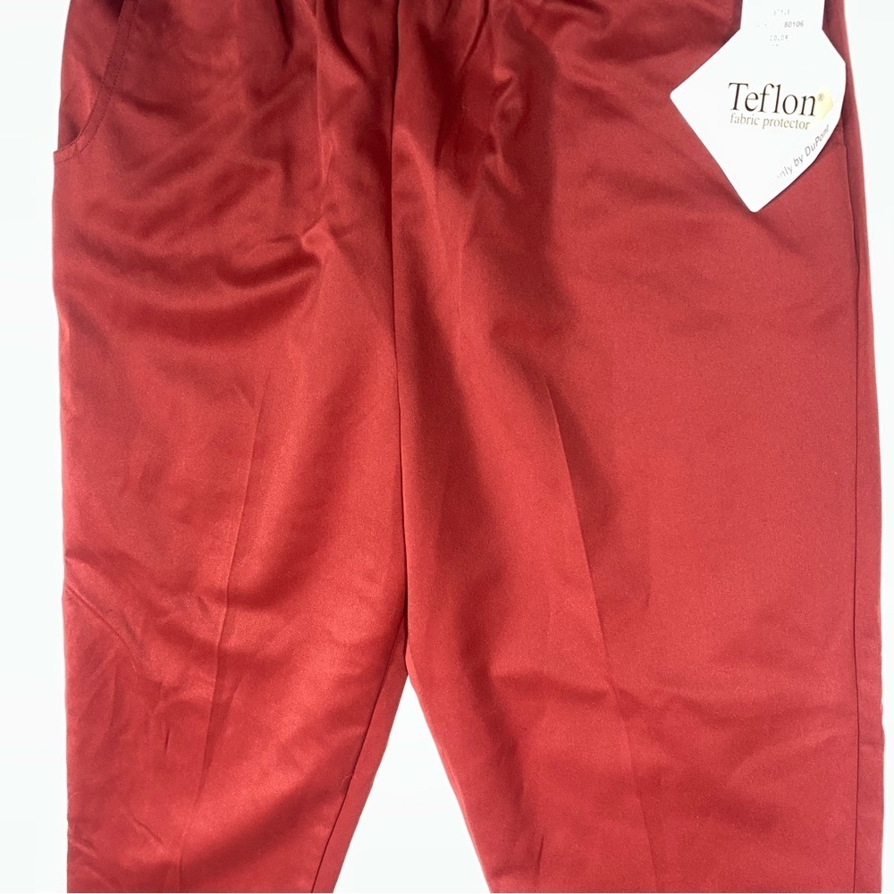 NEW Allison Daley Wine Red Pull on Pants Size 14 Comfort Waist Corpcore - Picture 2 of 10